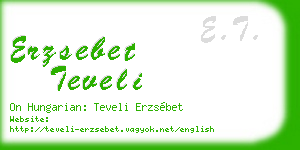 erzsebet teveli business card